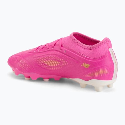 Încălțăminte de fotbal pentru copii New Balance Tekela Team V5 pink heat/metallic gold/pink satin
