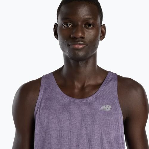 Tricou pentru bărbați New Balance Singlet Athletics candied violet heather