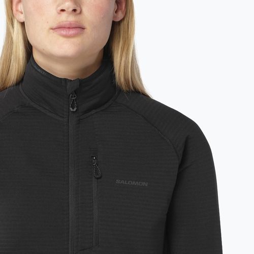 Bluză fleece pentru femei Salomon Lightwarm Full Zip deep black