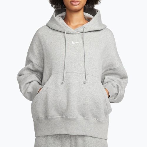 Bluză pentru femei Nike Sportswear Phoenix Fleece Oversized dark grey heather/sail