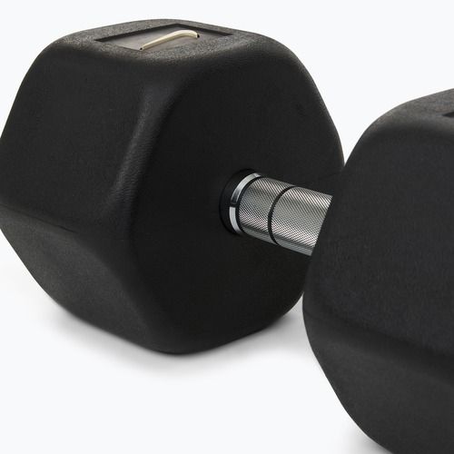Ganteră cauciucată Nike Strength Hex Dumbbell 32,5 kg black/white