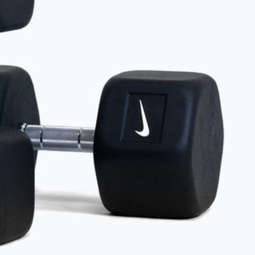 Ganteră cauciucată Nike Strength Hex Dumbbell 35 kg black/white