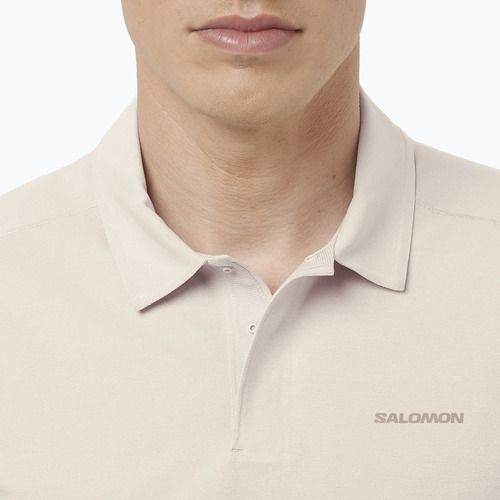 Tricou polo pentru bărbați Salomon Trackline Polo silver cloud