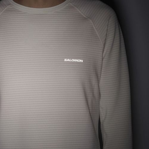 Bluză fleece pentru femei Salomon Essential Lightwarm whisper white
