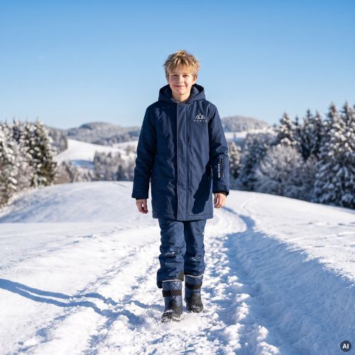 Cizme de zăpadă pentru copii KADVA Andes WP JR bleumarin