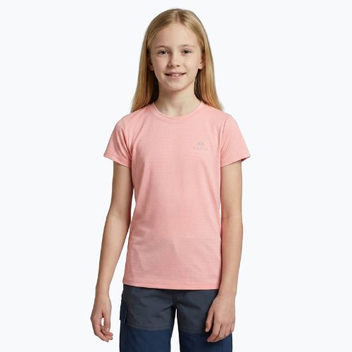 Tricou pentru copii de trekking KADVA TrailCore respirabil roz