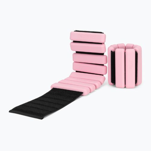Greutăți pentru glezne și încheieturi XTREXO SCULPT 2 x 1.5 kg roz
