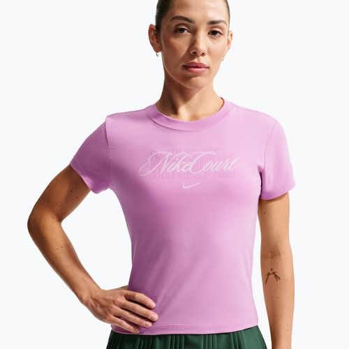 Tricou de tenis pentru femei Nike Court Heritage light magenta/pink foam
