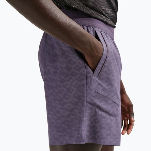 Pantaloni scurți de tenis pentru bărbați Nike Court Advantage Dri-Fit 6" dark raisin/white