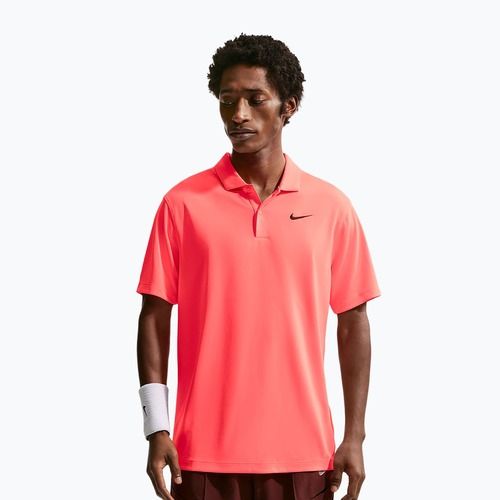 Tricou de tenis pentru bărbați Nike Court Dri-Fit Polo Solid hot lava/black