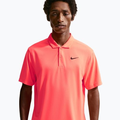 Tricou de tenis pentru bărbați Nike Court Dri-Fit Polo Solid hot lava/black