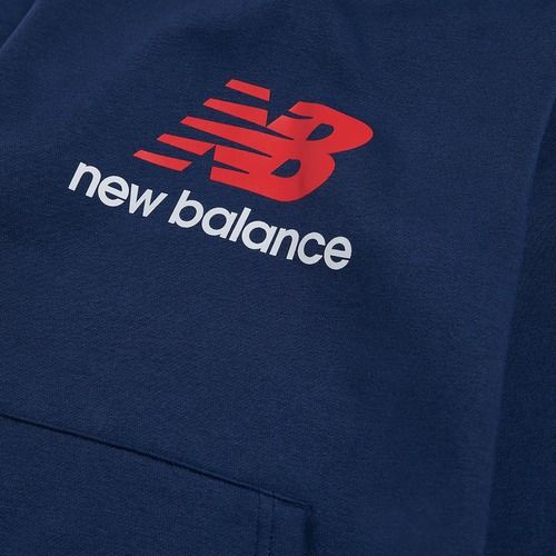 Bluză pentru copii New Balance BB Stacked Logo Hoodie nb navy
