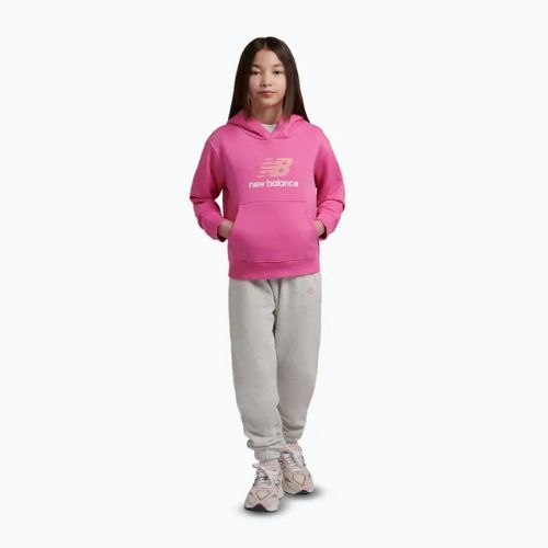 Bluză pentru copii New Balance FT Stacked Logo Hoodie pink satin