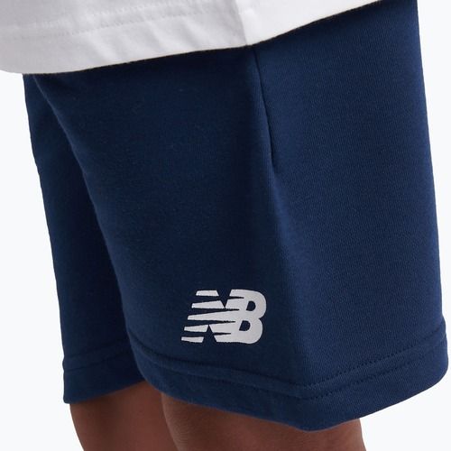 Set pentru copii New Balance Stacked Logo Tee & FT Short nb bright white