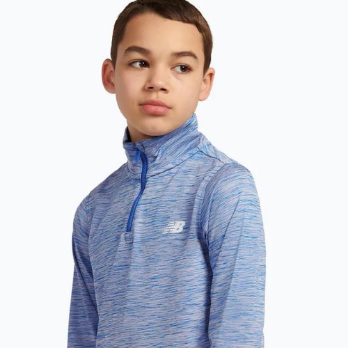 Bluză pentru copii New Balance Athletics Quarter Zip Funnel blue gemstone