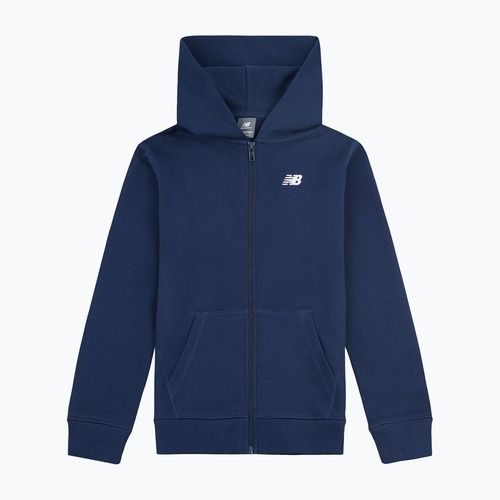 Bluză pentru copii New Balance French Terry Small Logo Full Zip Hoodie nb navy