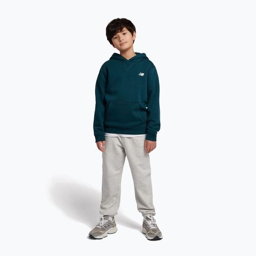 Bluză pentru copii New Balance Brush Back Small Logo Hoodie medusa green