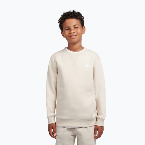 Bluză pentru copii New Balance Brush Back Small Logo Crew timberwolf