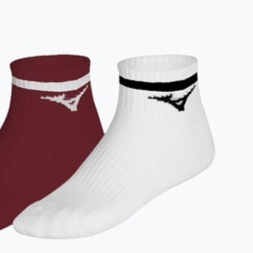 Șosete Mizuno Training Mid With Line 3 perechi pinkesque/lava falls/white