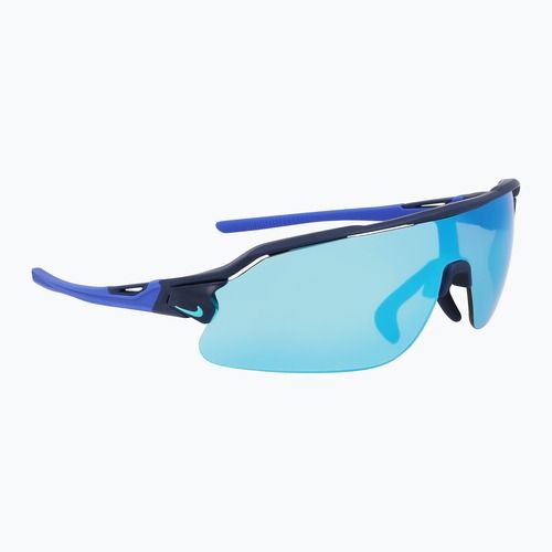 Ochelari de soare Nike Flyfree Shield P matte obsidian/polar blue mirror/road