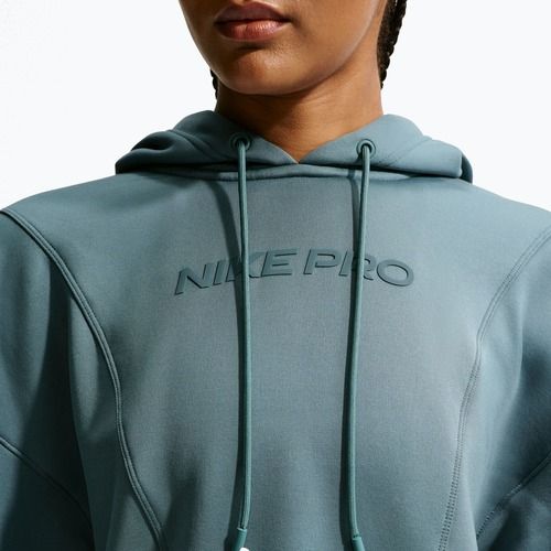 Bluză de antrenament pentru femei Nike Pro Therma-Fit Hoodie mineral slate/white