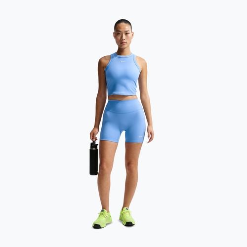 Tricou pentru femei Nike One Fitted Dri-Fit Cropped Tank thunder university blue/white