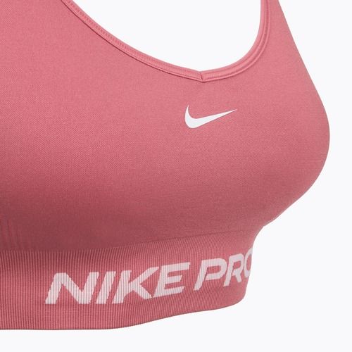 Sutien de antrenament Nike Pro Seamless Light Support peony/white