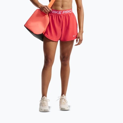 Pantaloni scurți de antrenament pentru femei Nike Pro 2in1 light crimson/white