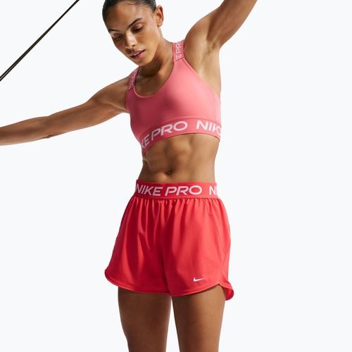 Pantaloni scurți de antrenament pentru femei Nike Pro 2in1 light crimson/white