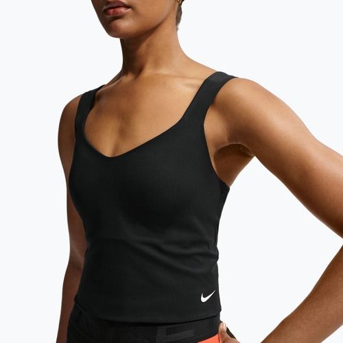 Tricou de antrenament pentru femei Nike Pro Sculpt Medium Support Padded Tank black/white