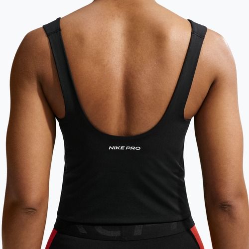 Tricou de antrenament pentru femei Nike Pro Sculpt Medium Support Padded Tank black/white