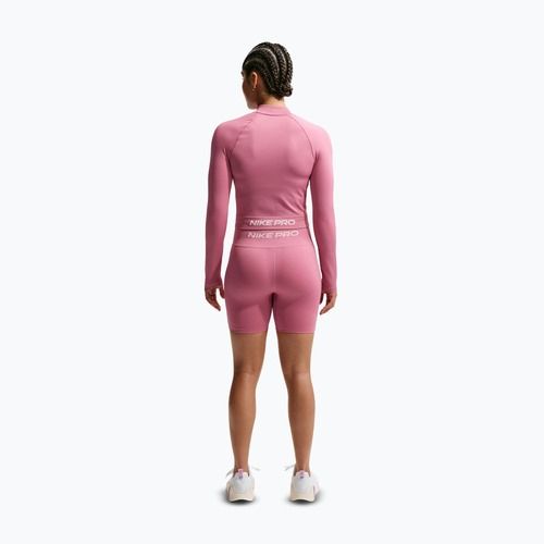 Pantaloni scurți de antrenament pentru femei Nike Pro Seamless High Waisted Biker 5" peony/white