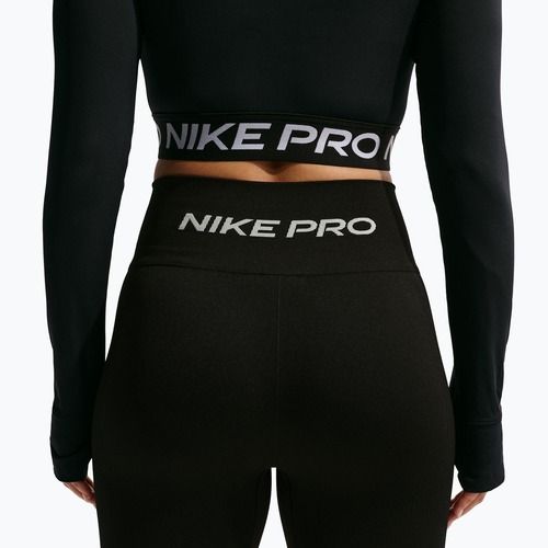 Pantaloni scurți de antrenament pentru femei Nike Pro Seamless High Waisted Biker 5" black/white