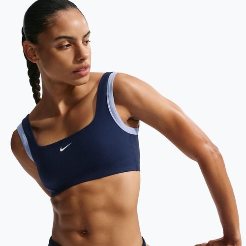 Sutien de antrenament Nike One Light Support midnight navy/aluminium/white