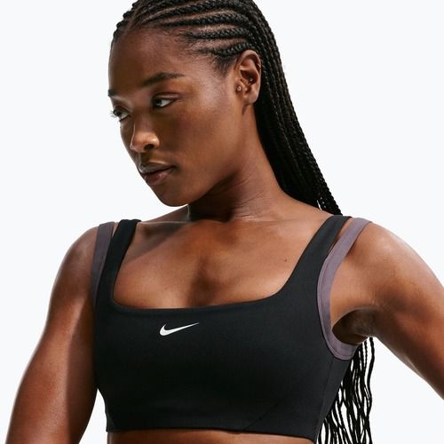 Sutien de antrenament Nike One Light Support black/thunder grey/white