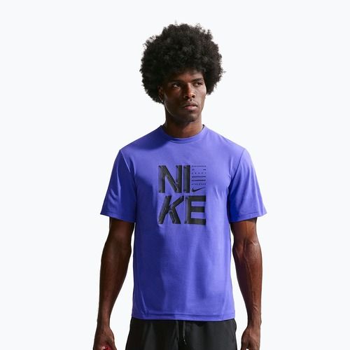 Tricou de antrenament bărbați Nike Hyverse Dri-Fit Persian violet/black