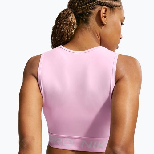 Top de antrenament pentru femei Nike Pro Dri-Fit pink foam/white