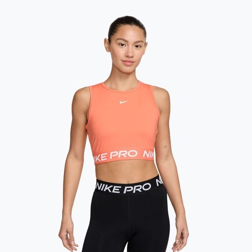 Top de antrenament pentru femei Nike Pro Dri-Fit crimson bliss/white