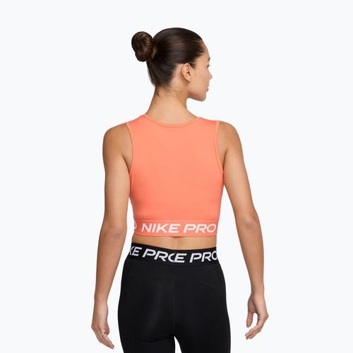 Top de antrenament pentru femei Nike Pro Dri-Fit crimson bliss/white