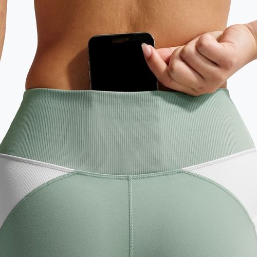 Pantaloni scurți pentru femei Nike One High Waisted Biker 5" steam/white/white