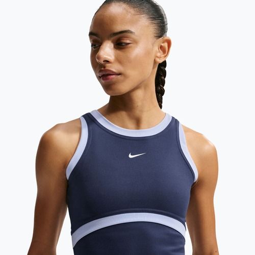 Tricou de antrenament pentru femei Nike One Dri-Fit midnight navy/hydrogen blue/white