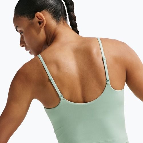 Tricou de antrenament pentru femei Nike One Medium Support steam/white