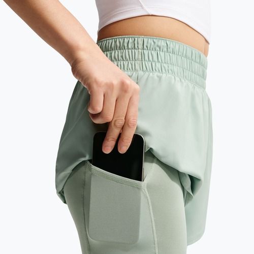 Pantaloni scurți pentru femei Nike One Dri-Fit High-Waisted 3" 2In1 steam/white