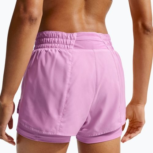 Pantaloni scurți de alergare pentru femei Nike One Dri-FIT 2IN1 light magenta/white