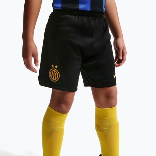 Pantaloni scurți de fotbal pentru copii Nike Inter Milan Dri-Fit Stadium Home black/university gold