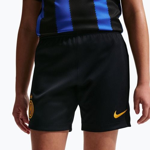 Pantaloni scurți de fotbal pentru copii Nike Inter Milan Dri-Fit Stadium Home black/university gold
