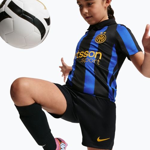Pantaloni scurți de fotbal pentru copii Nike Inter Milan Dri-Fit Stadium Home black/university gold