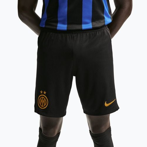Pantaloni scurți de fotbal pentru bărbați Nike Inter Milan Dri-Fit Stadium Home black/university gold