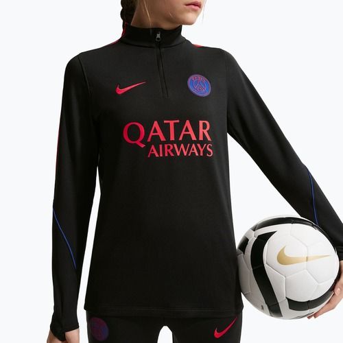 Bluză de fotbal pentru copii Nike Paris Saint-Germain Strike Dri-Fit Soccer Knit Drill Top black/global red/global red