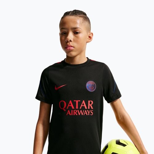 Tricou de fotbal pentru copii Nike Paris Saint-Germain Strike Dri-Fit black/hyper royal/global red/global red